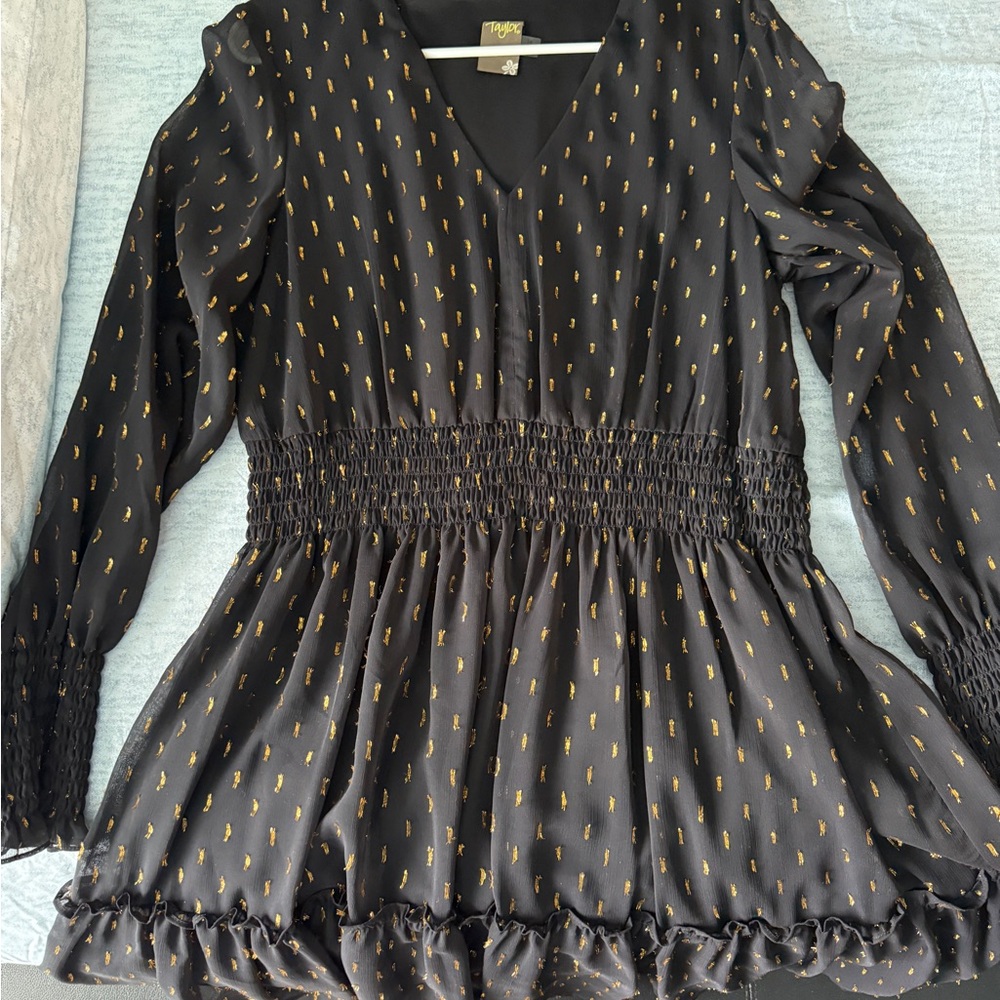 Black and Gold Patterned dress